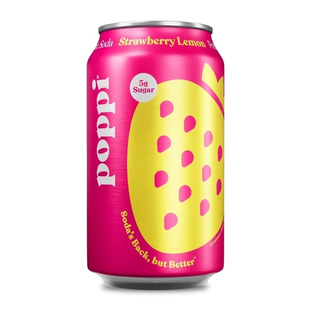 Poppi strawberry lemon 12oz.